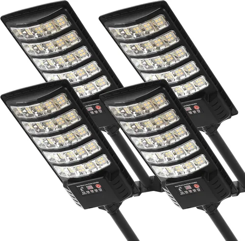 Miniatura 16 de Luz Solar de Calle al Aire Libre Impermeable, Luz Solar con Sensor de Movimiento, Luz LED Solar del Atardecer al Amanecer para Inundación de JZ4-2PC