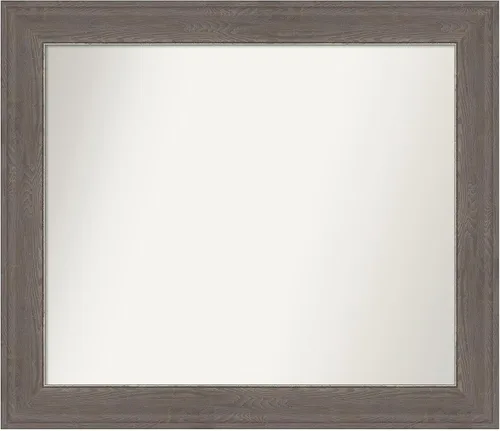Miniatura 66 de Amanti Art Espejo de pared personalizado no biselado (24.5 x 24.5 pulgadas), marco gris marrón alta, varios tamaños personalizados, espejo de baño