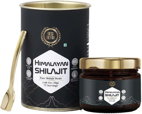 Resina Shilajit de 1.06 onzas/30 gm de grado de alta potencia para hombres y mujeres | 25 porciones de 400 mg para beneficios para la salud, impulso