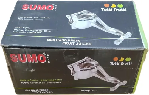 Miniatura 2 de Rastogi Handicrafts Exprimidor de frutas de aluminio Prensa de mano de aleación resistente Exprimidor de limón naranja Exprimidor de fruta simple