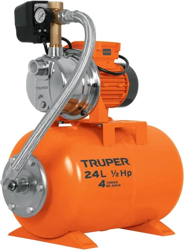 TRUPER HIDR-1/2X24 1/2 HP 11 GPM Jet Pump / Tank Systems 1/2Hp 6 Gal (24L)
