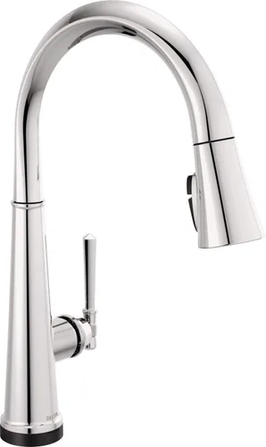 Miniatura 23 de Grifo de cocina Delta Faucet Emmeline de níquel cepillado, grifos de cocina con rociador desplegable, grifo de fregadero de cocina, cabezal
