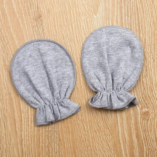 Miniatura 7 de GRNSHTS Conjunto de ropa de 3 piezas para bebé recién nacido, traje de regreso a casa, con estampado de letras, gorro, guantes, 3 piezas