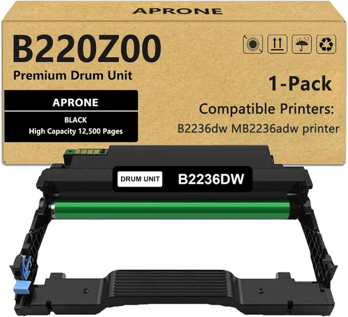 APRONE B2236 B220Z00 Unidad de tambor compatible con unidad de imagen B2236 para impresora B2236dw MB2236adw (12500 páginas, 1 paquete)
