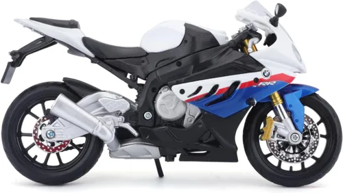 Miniatura 5 de Maisto 1/12 BMW S1000Rr Motocicleta, Blanco/Rojo/Azul Multi