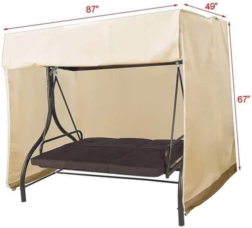 Miniatura 2 de Cubierta impermeable para silla de patio, cubierta protectora para columpio al aire libre, fácil de limpiar, columpio de jardín c