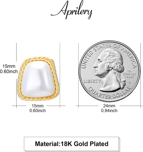 Miniatura 4 de Aretes de perlas para mujer, aretes redondos de perlas de imitación blancas, hipoalergénicos, regalos de joyería para mujer