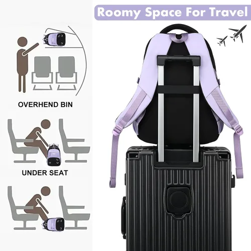 Miniatura 5 de CAMTOP Mochila escolar para laptop universitaria, mochila para computadora de 15.6 pulgadas para mujeres y niñas