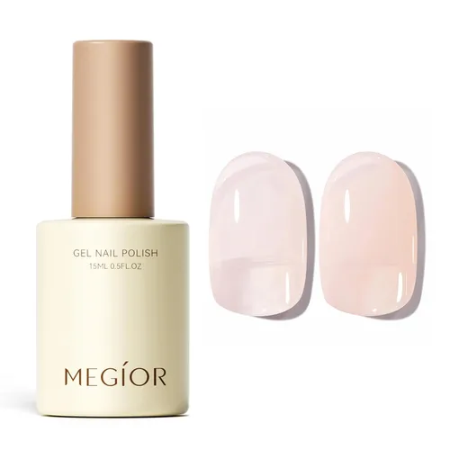 Miniatura 23 de MEGIOR Esmalte de uñas de gel blanco de 0.5 fl oz, color blanco antiguo, secado con luz UV, esmalte de gel francés, arte de uñas, salón de manicura