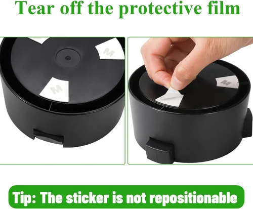 Miniatura 5 de Paquete de 2 portavasos antiderrames, soporte adhesivo para tazas de escritorio, soporte ajustable de plástico para bebidas para escritorio, Negro