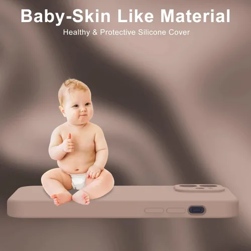 Miniatura 6 de DEENAKIN Funda de silicona compatible con iPhone 12 con protector de pantalla, mejora la protección de la cámara, funda protectora suave y flexible
