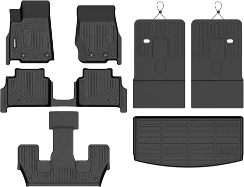 Alfombrillas y forro de carga para Jeep Grand Cherokee L 2021-2025 (solo para 6 plazas sin consola central), alfombrillas de automóvil TPE para todo