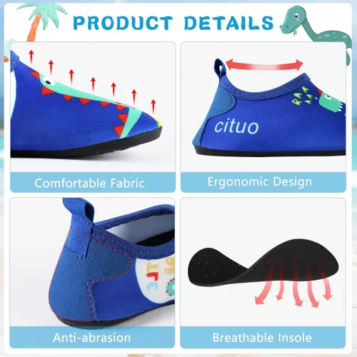Miniatura 3 de Zapatos de agua para niños al aire libre, secado rápido, calcetines acuáticos para deportes, playa, natación, surf, ligeros, para niños pequeños