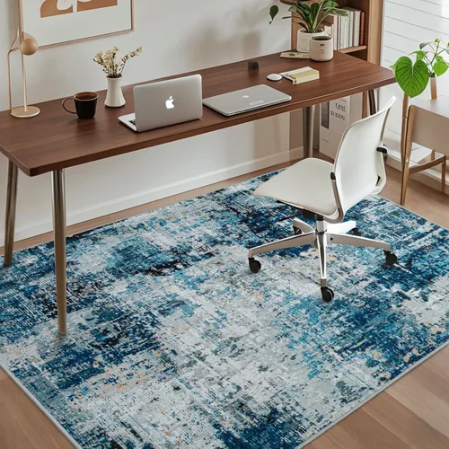 Miniatura 9 de chakme Tapete para silla de oficina para suelo de madera dura, 48 x 36 pulgadas, protector de escritorio de computadora de fácil deslizamiento