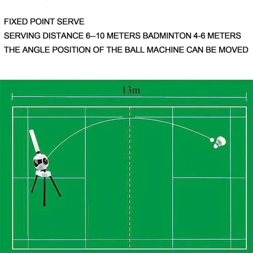 Miniatura 4 de Máquina de servir bádminton, máquina automática de bolas de entrenamiento de bádminton, máquina de lanzamiento de bádminton para adolescentes