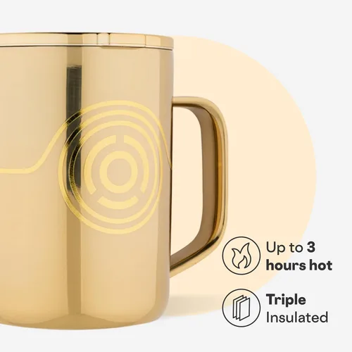 Miniatura 3 de Taza de Café Clásica Corkcicle - Acero Inoxidable con Triple Aislamiento para Viajes - Tapa a Prueba de Roturas - Mantiene la Bebida Caliente por