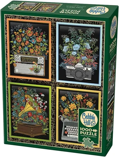 Miniatura 4 de Cobble Hill - Rompecabezas de 1000 piezas, objetos florales, póster de muestra incluido