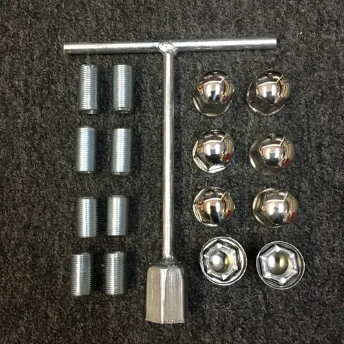 Miniatura 7 de Juego de 4 simuladores de rueda de 19.5 pulgadas dobles para Ford F450 F550 2005-2021 de 10 lengüetas de acero inoxidable