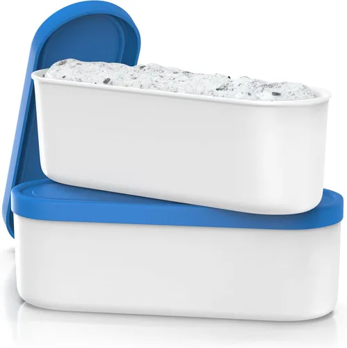 Miniatura 15 de BALCI, Recipiente para helado, 2 cuartos, perfecto almacenamiento reutilizable en congelador para recipientes de helado casero para sorbete, yogur