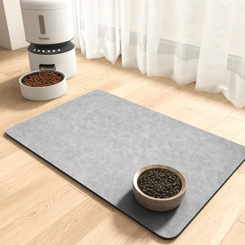 Miniatura 12 de MontVoo - Alfombrilla absorbente para alimentación de mascotas - Alfombrilla para mascotas sin manchas para cuenco de comida y agua - Alfombrilla