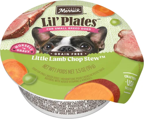Miniatura 18 de Merrick Lil' Plates - Alimento húmedo sin cereales para perros pequeños, receta Petite Pot Pie, 12 envases de 3.5 onzas