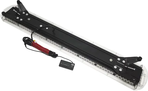 Miniatura 4 de Caja de aluminio VSLED negra de 53 pulgadas, Barra de Luz de advertencia de 108 LED (ámbar), Luz de rescate, Faro intermitente de emergencia 108 LED