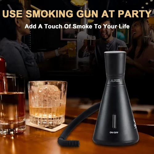 Miniatura 7 de Kit de Pistola de Humo para Cóctel - Kit Completo de Ahumador de Cócteles con 4 Sabores de Madera, Accesorios y Cepillo - Kit de Ahumador de Bebidas