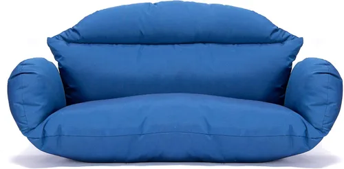Miniatura 13 de LeisureMod Cojín colgante para silla de columpio para 2 personas, color negro, algodón suave y transpirable, funda extraíble con cremallera