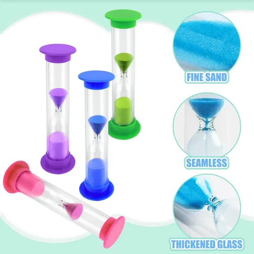 Miniatura 3 de Shindel Temporizador de arena de 2 minutos, 12 temporizadores de reloj de arena para cepillarse los dientes, aula de profesores, juego y herramienta