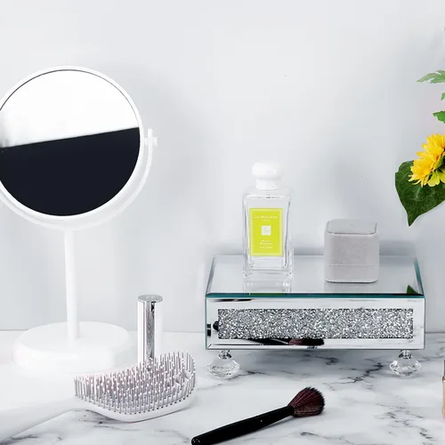 Miniatura 7 de TACIDON Elevador de cristal con espejo para fregadero de cocina, encimera de baño, decoración moderna. Soporte de pedestal de cristal