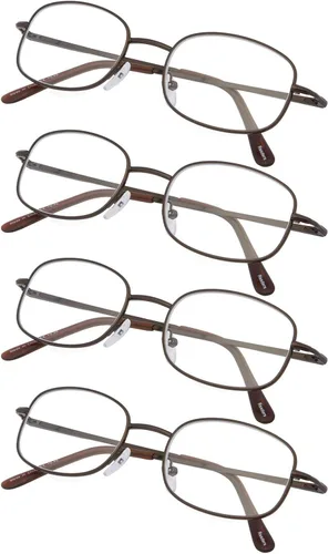 Miniatura 8 de Paquete de 4 lentes de lectura de gran tamaño para mujer, lentes de lectura de marco grande, para mujeres