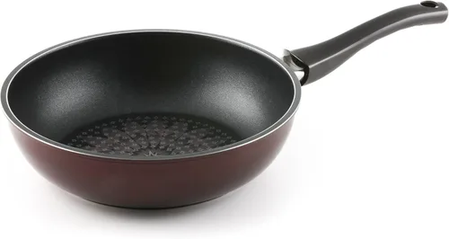 Miniatura 6 de TECHEF - Blooming Flower Collection, wok/sartén para freír de 12 pulgadas, recubierta 6 veces con revestimiento antiadherente de teflón platino