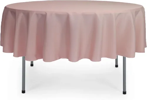 Miniatura 96 de YOUR CHAIR COVERS - Mantel redondo de poliéster prémium de 120 pulgadas - Mantel de lino color champán para mesas redondas estándar