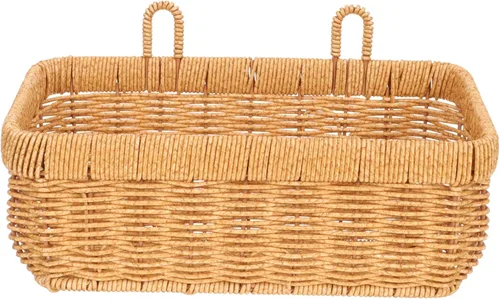Miniatura 5 de Cesta de cebolla colgante tejida a mano, contenedor de almacenamiento de pared para despensa del hogar, cesta decorativa de almacenamiento
