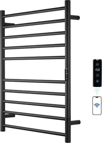Miniatura 21 de Toallero Eléctrico con Control de Voz para Alexa y Google Home, TUYA - Calentador de Toallas de Baño Montado en la Pared, Enchufable