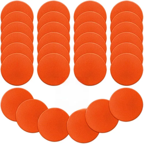 Miniatura 15 de 12/24 marcadores de punto de polietileno de 9 pulgadas, de goma antideslizante, marcadores de entrenamiento de agilidad, puntos de piso, conos