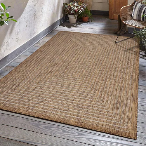 Adiva Rugs Alfombra de área para interiores y exteriores, resistente a la intemperie, fácil de limpiar, resistente a las manchas para comedor, patio
