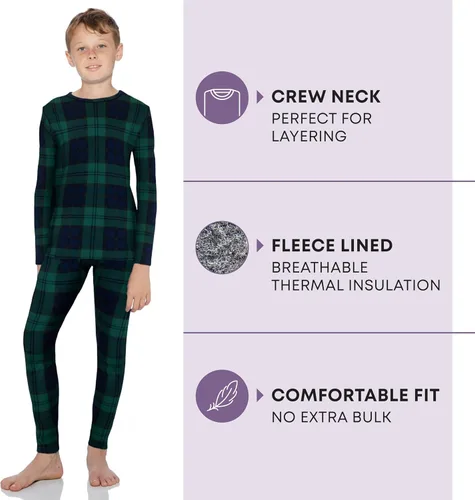 Miniatura 39 de Rocky Ropa interior térmica para niños, ropa interior larga para niños, capa base para clima frío/esquí