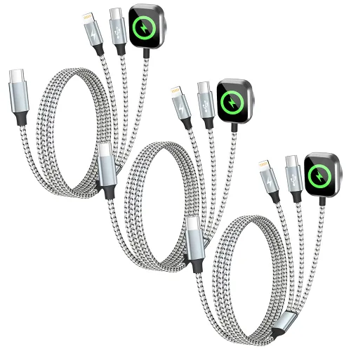 Miniatura 25 de Cruise Essentials - Cable de carga múltiple 3 en 2 para iPhone Watch Charger/iPhone 17/IP, iWatch Charger, Travel Camping Essentials compatible