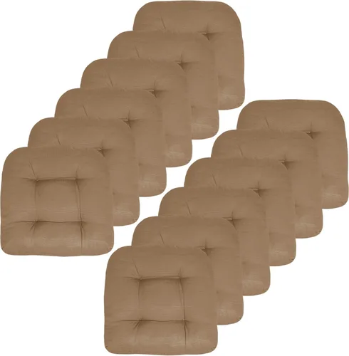 Miniatura 78 de Sweet Home Collection - Cojines para silla de patio al aire libre, cojines prémium con relleno grueso y cómodo de fibra, con tul, 19 x 19 pulgadas