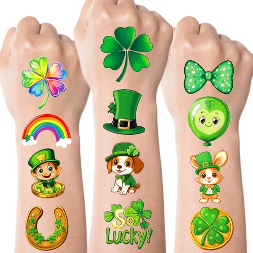 Miniatura 8 de JCFIRE Decoraciones del 4 de julio, 100 piezas de tatuajes temporales para niños y adultos, decoraciones patrióticas, accesorios del 4 de julio