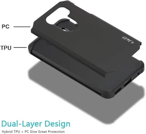 Miniatura 6 de LG V30 Caso, [ArmorBox] [Dual Layer] híbrido prueba de golpes Rugged Case de Protección para LG V30 de J & D, Negro