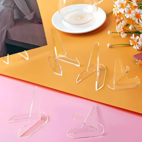 Miniatura 6 de NIUBIER Soporte para Mostrar Tarjetas, Paquete de 30 Soportes Transparentes para Tarjetas, Exhibidor de Tarjetas de Acrílico, Mini Soportes