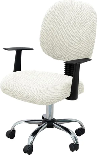 Miniatura 11 de MIFXIN - Fundas elásticas para silla de oficina de Jacquard, 2 piezas para sillas de escritorio o de la computadora, protector universal