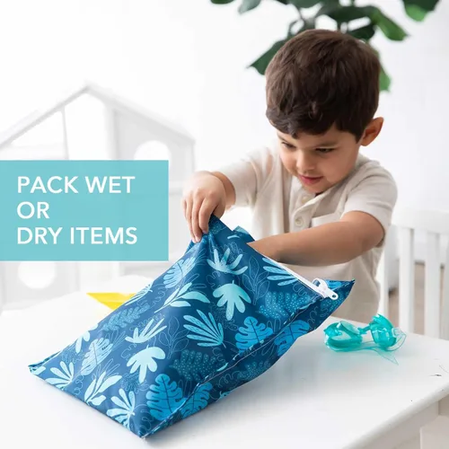 Miniatura 4 de Bumkins - Bolsa impermeable reutilizable con cremallera E5 Blue Tropic