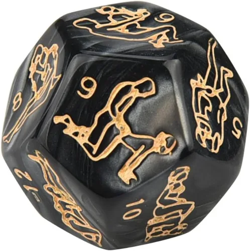 Miniatura 4 de Juego de dados sexuales, 4 piezas de dados sexuales negros para parejas, juego de dados para adultos, juegos de dados sexuales para adultos