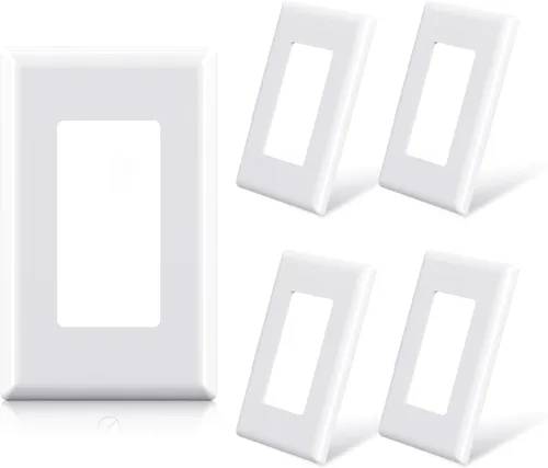 Miniatura 28 de ELEGRP Placas de pared decorativas sin tornillos de 1 gang, tamaño estándar, cubierta de placa frontal termoplástica irrompible para interruptor