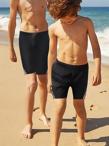 Miniatura 3 de Pantalones cortos de natación deportivos para niños y jóvenes, de secado rápido, con cordón, suaves UPF 50+