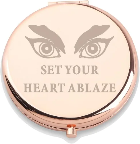 WUSUANED Juego de regalo inspirador de espejo de manga de anime, tu corazón ardiente, regalos inspirados en anime, espejo de maquillaje Rengoku