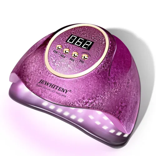 Miniatura 12 de JEWHITENY Lámpara de uñas LED UV de 120 W, secador de uñas para esmalte de gel con 54 cuentas de luz, lámpara de curado mejorada para uñas de manos